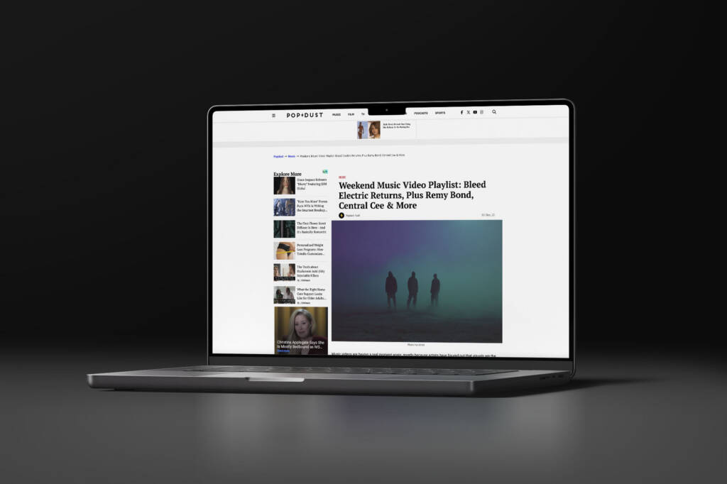 Bleed Electric featured on Popdust Weekend Music Video Playlist article