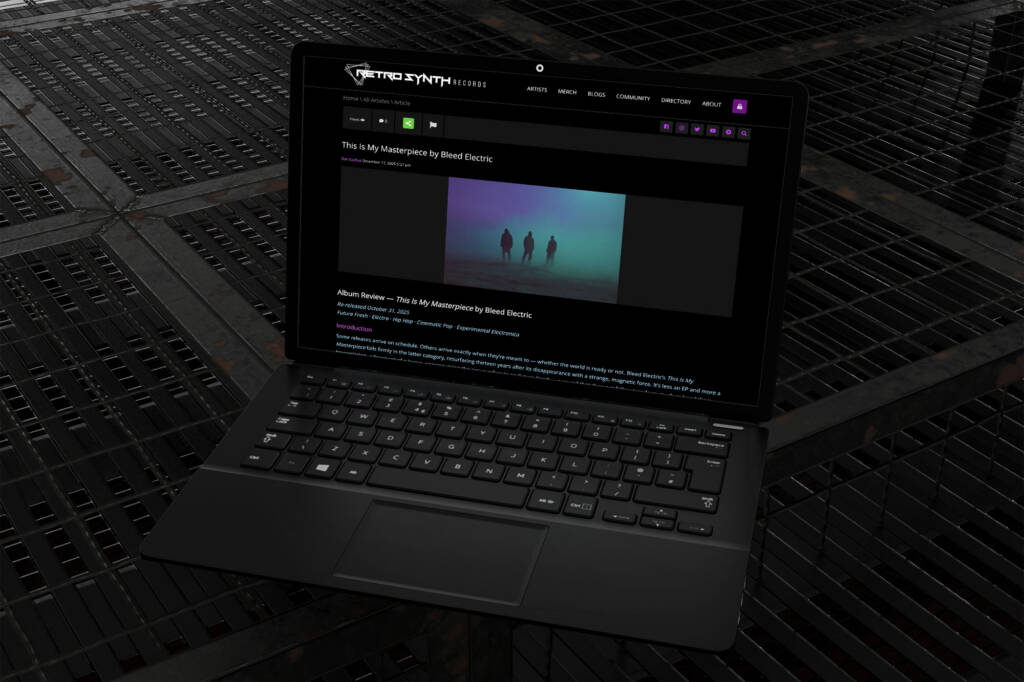 RetroSynth Records album review featuring Bleed Electric This Is My Masterpiece